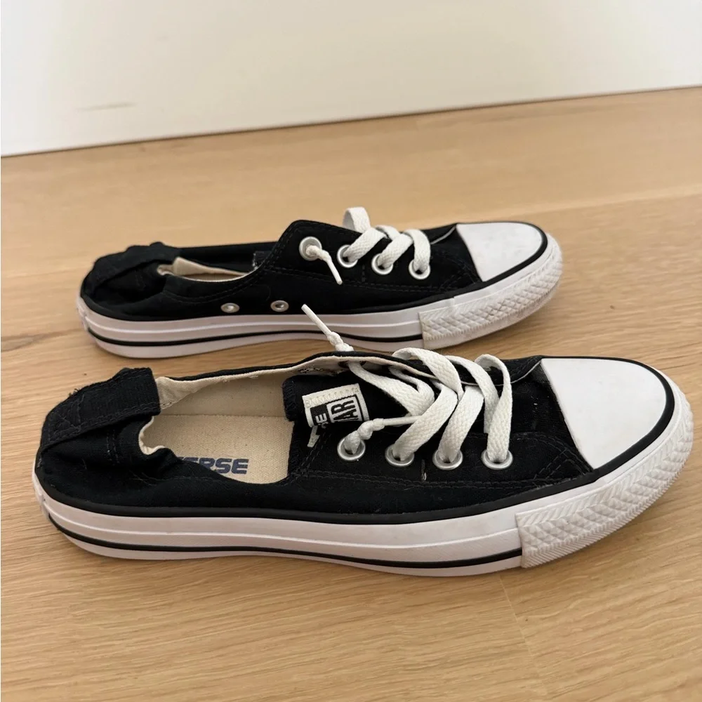 CHUCK TAYLOR ALL STAR SHORELINE SLIP-ON SNEAKER women’s size 7 black - Picture 4 of 6